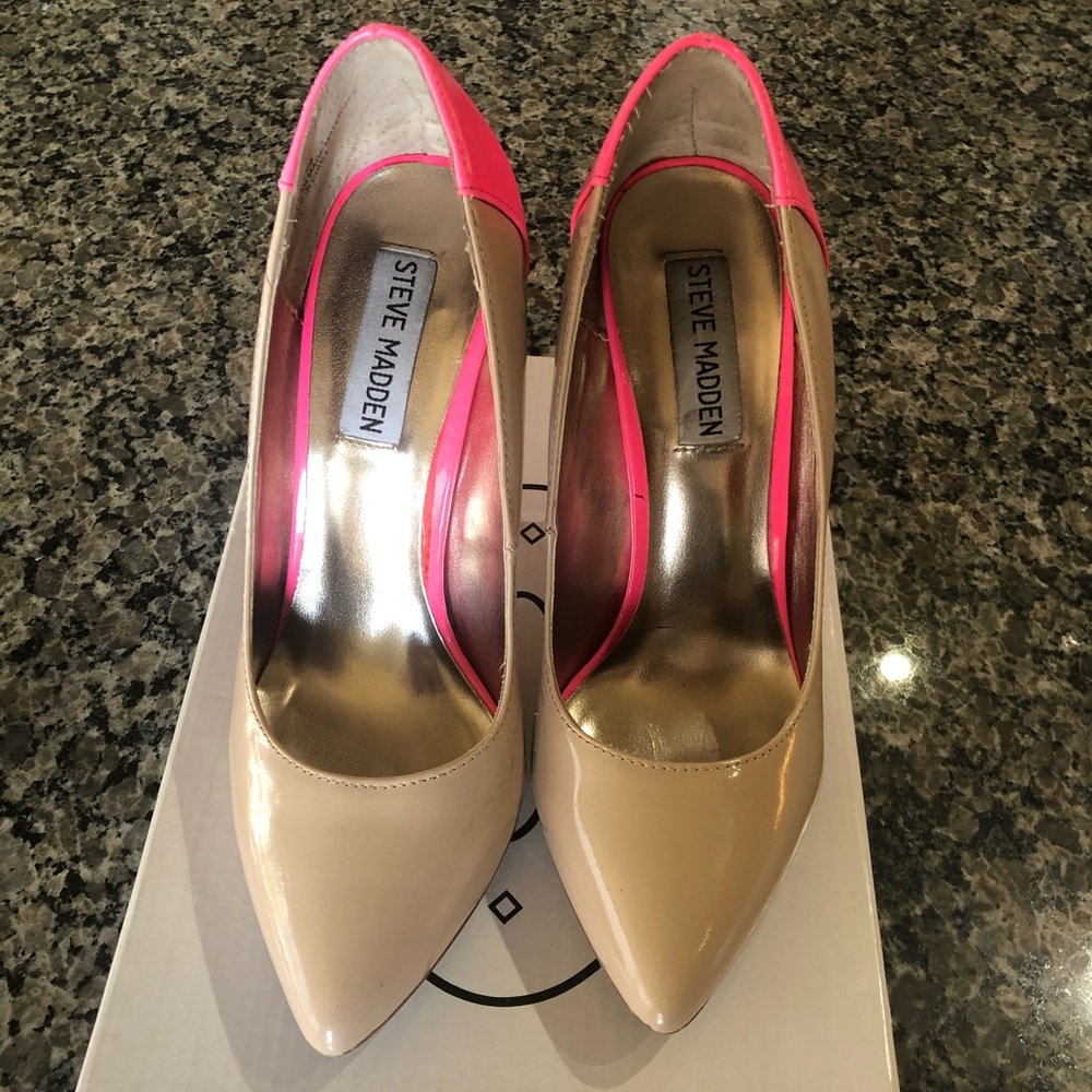 Steve Madden carli nude multi heels